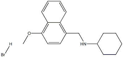 N-[(4-methoxy-1-naphthyl)methyl]cyclohexanamine hydrobromide Structure