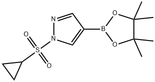 1-(CYCLOPROPANESULFONYL)-4-(TETRAMETHYL-1,3,2-DIOXABOROLAN-2-YL)-1H-PYRAZOLE Struktur