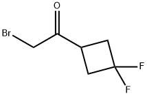 2-bromo-1-(3,3-difluorocyclobutyl)ethan-1-one 化学構造式