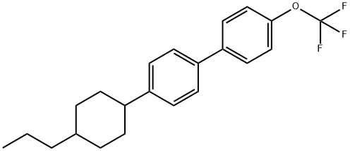 4-(4-propylcyclohexyl)-4'-(trifluoromethoxy)-1,1'-biphenyl 化学構造式