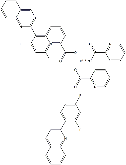 双(2-(2,4-二氟苯基)喹啉铱)吡啶甲酸, 1621179-34-7, 结构式