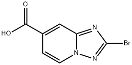 2-ブロモ-[1,2,4]トリアゾロ[1,5-A]ピリジン-7-カルボン酸 化学構造式