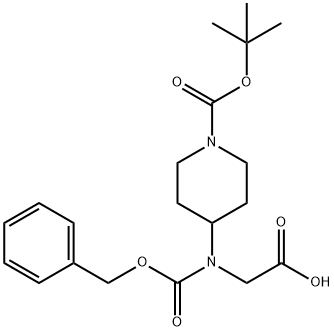 2-(((benzyloxy)carbonyl)(1-(tert-butoxycarbonyl)piperidin-4-yl)amino)acetic acid Structure