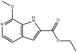7-Methoxy-1H-pyrrolo[2,3-c]pyridine-2-carboxylic acid ethyl ester Structure