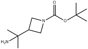 tert-butyl 3-(2-aminopropan-2-yl)azetidine-1-carboxylate, 1638768-77-0, 结构式