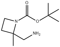 tert-butyl 2-(aminomethyl)-2-methylazetidine-1-carboxylate Struktur