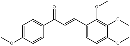 (2E)-1-(4-メトキシフェニル)-3-(2,3,4-トリメトキシフェニル)プロプ-2-エン-1-オン 化学構造式