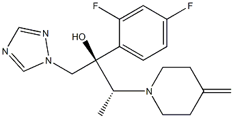 (2R,3R)-2-(2,4-DIFLUOROPHENYL)-3-(4-METHYLIDENEPIPERIDIN-1-YL)-1-(1,2,4-TRIAZOL-1-YL)BUTAN-2-OL 结构式