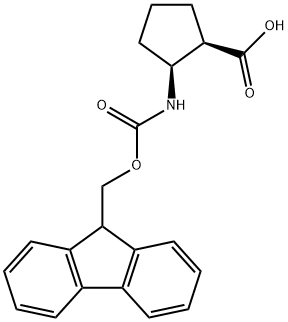 N-Fmoc-(1R,2S)-2-Amino-1-cyclopentanecarboxylic acid Struktur