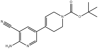 tert-butyl6-amino-5-cyano-3',6'-dihydro-[3,4'-bipyridine]-1'(2'H)-carboxylate Structure