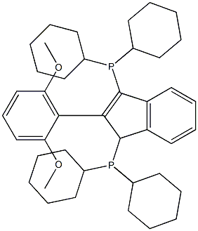 (2-(2,6-dimethoxyphenyl)-1H-indene-1,3-diyl)bis(dicyclohexylphosphane) Struktur