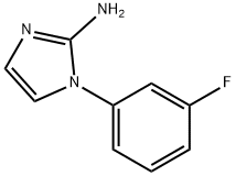 1-(3-フルオロフェニル)-1H-イミダゾール-2-アミン 化学構造式