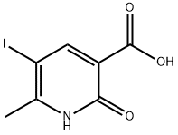 5-Iodo-6-methyl-2-oxo-1,2-dihydro-pyridine-3-carboxylic acid 结构式