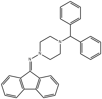 N-(4-benzhydrylpiperazin-1-yl)-9H-fluoren-9-imine Structure