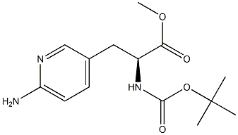 (S)-METHYL 3-(6-AMINOPYRIDIN-3-YL)-2-((TERT-BUTOXYCARBONYL)AMINO)PROPANOATE Struktur