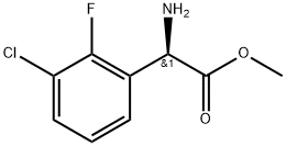 METHYL(2R)-2-AMINO-2-(3-CHLORO-2-FLUOROPHENYL)ACETATE 化学構造式