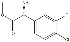 METHYL(2R)-2-AMINO-2-(4-CHLORO-3-FLUOROPHENYL)ACETATE 结构式