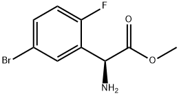 METHYL(2S)-2-AMINO-2-(5-BROMO-2-FLUOROPHENYL)ACETATE Struktur