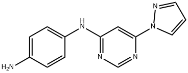 N-(6-Pyrazol-1-yl-pyrimidin-4-yl)-benzene-1,4-diamine Structure