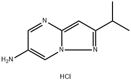 2-Isopropylpyrazolo[1,5-a]pyrimidin-6-amine hydrochloride Structure