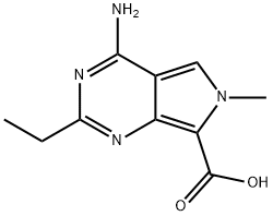 4-Amino-2-ethyl-6-methyl-6H-pyrrolo[3,4-d]pyrimidine-7-carboxylic acid Structure