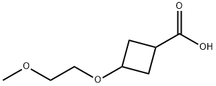 3-(2-Methoxy-ethoxy)-cyclobutanecarboxylic acid 化学構造式