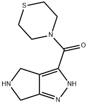 (2,4,5,6-Tetrahydro-pyrrolo[3,4-c]pyrazol-3-yl)-thiomorpholin-4-yl-methanone,1707394-26-0,结构式