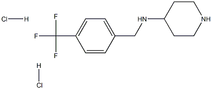 N-[4-(Trifluoromethyl)benzyl]piperidin-4-amine dihydrochloride Structure