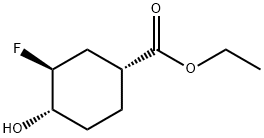 (1R,3S,4S)-3-氟-4-羟基环己烷-1-羧酸乙酯 结构式