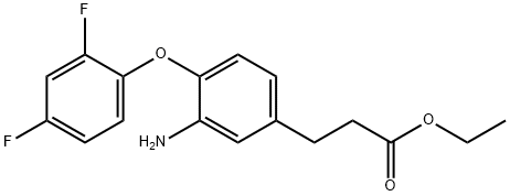 ethyl 3-(3-amino-4-(2,4-difluorophenoxy)phenyl)propanoate Struktur