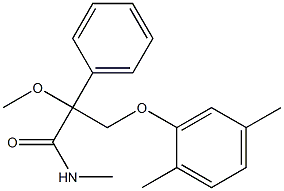 N-methyl-alpha-methoxy-2-[(2,5-dimethylphenoxy)methyl]phenylacetamide Structure
