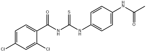 N-({[4-(acetylamino)phenyl]amino}carbonothioyl)-2,4-dichlorobenzamide Structure