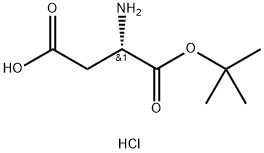 L-Aspartic Acid 1-tert-Butyl Ester Hydrochloride 结构式