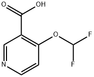 4-(ジフルオロメトキシ)ニコチン酸 化学構造式