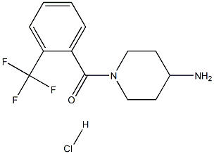 (4-Aminopiperidin-1-yl)[2-(trifluoromethyl)phenyl]methanone hydrochloride Structure