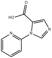 1-(ピリジン-2-イル)-1H-イミダゾール-5-カルボン酸 化学構造式