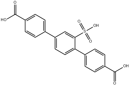 [1,1':4',1''-Terphenyl]-4,4''-dicarboxylic acid, 2'-sulfo- Struktur