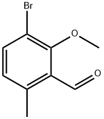 3-Bromo-2-methoxy-6-methyl-benzaldehyde Struktur