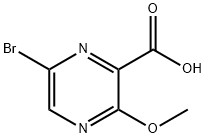 6-Bromo-3-methoxy-pyrazine-2-carboxylic acid Struktur