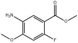 5-Amino-2-fluoro-4-methoxy-benzoic acid methyl ester 化学構造式