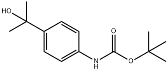 [4-(1-Hydroxy-1-methyl-ethyl)-phenyl]-carbamic acid tert-butyl ester Structure