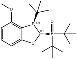 di-tert-butyl(3-(tert-butyl)-4-methoxy-2,3-dihydrobenzo[d][1,3]oxaphosphol-2-yl)phosphine oxide Struktur