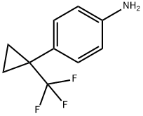 4-(1-(トリフルオロメチル)シクロプロピル)アニリン 化学構造式