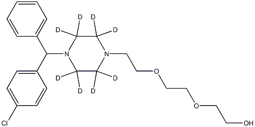 2-[2-[2-[4-[(4-chlorophenyl)-phenylmethyl]-2,2,3,3,5,5,6,6-octadeuteriopiperazin-1-yl]ethoxy]ethoxy]ethanol, 1794941-58-4, 结构式