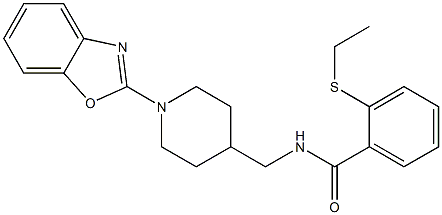 N-[[1-(1,3-benzoxazol-2-yl)piperidin-4-yl]methyl]-2-ethylsulfanylbenzamide Structure