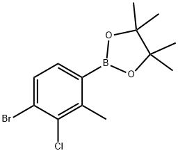 4-Bromo-3-chloro-2-methylphenylboronic acid pinacol ester Struktur