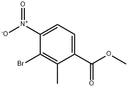 3-Bromo-2-methyl-4-nitro-benzoic acid methyl ester Structure