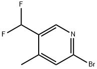 2-Bromo-5-(difluoromethyl)-4-methylpyridine 结构式
