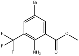 2-Amino-5-bromo-3-trifluoromethyl-benzoic acid methyl ester 结构式