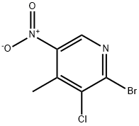 2-Bromo-3-chloro-4-methyl-5-nitropyridine Structure